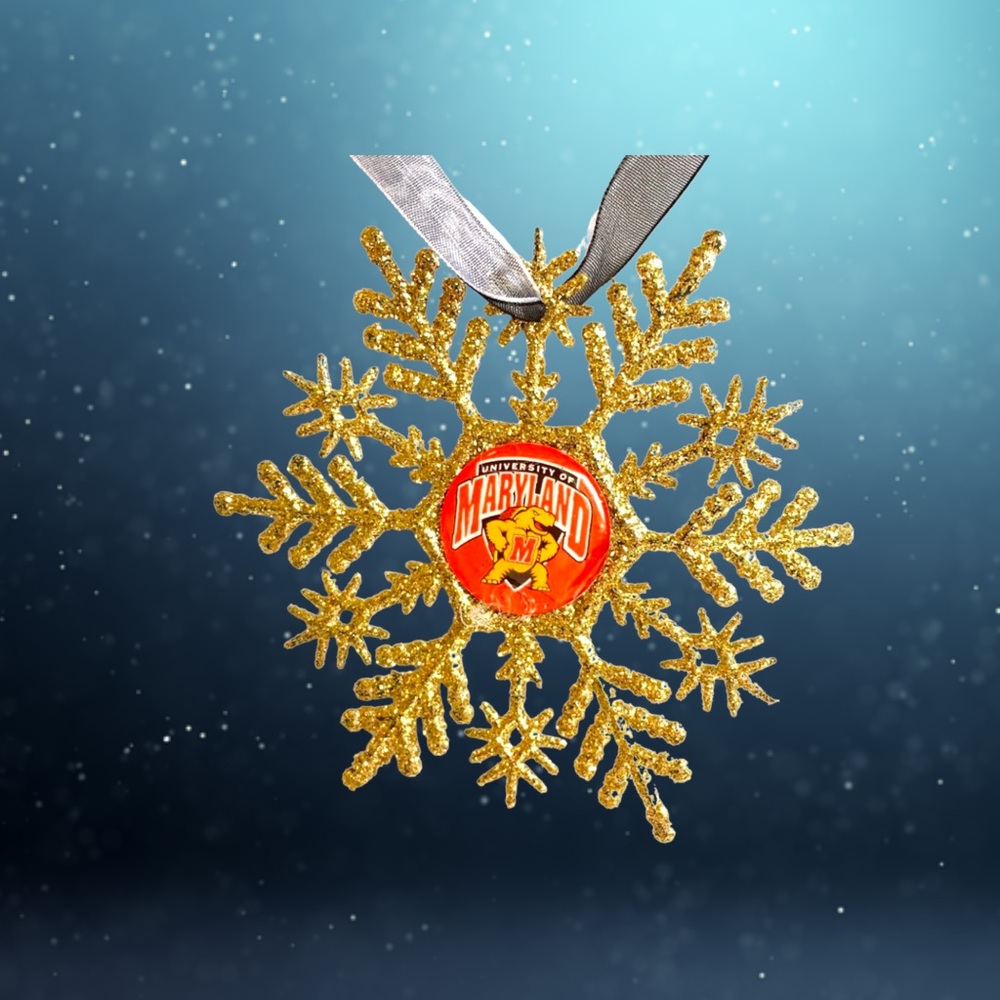 Univ Of Maryland TERRAPINS Handmade Snowflake *NEW*